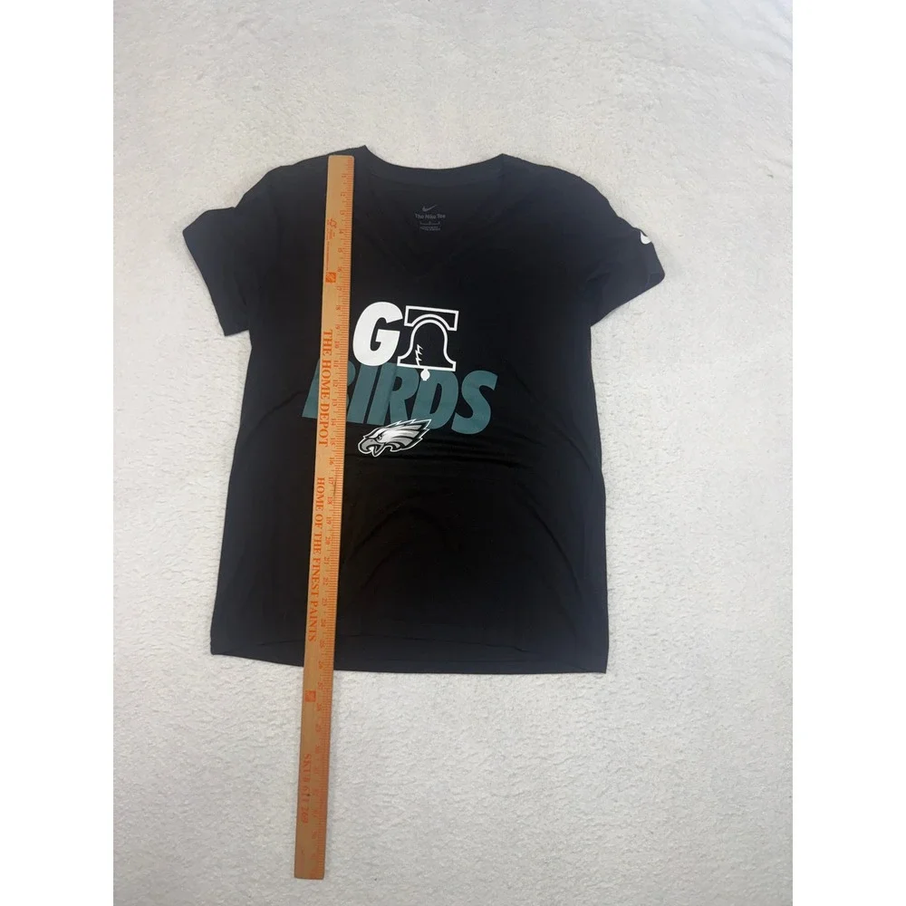 Nike Philadelphia Eagles Go Birds V-Neck Graphic T-Shirt Black Mens Large
